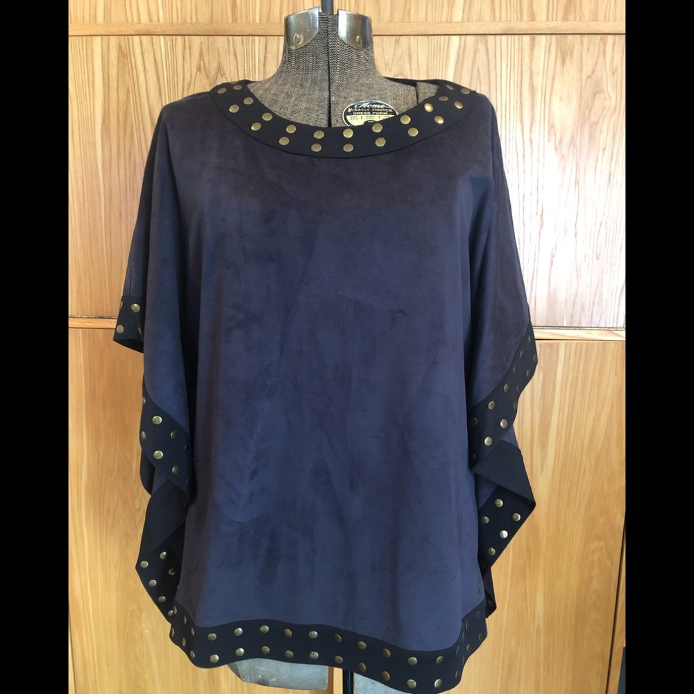 Faux suede top
